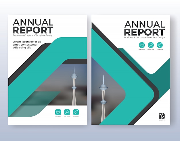 Conception De Mise En Page Publicitaire Polyvalente. Convient Pour Le Dépliant, La Brochure, La Couverture Du Livre Et Le Rapport Annuel. Schéma De Couleurs Turquoise En Fond De Modèle De Disposition De Format A4 Avec Saignements.