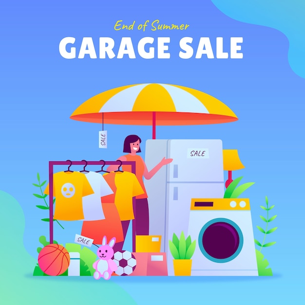 Conception De Modèle D'affiche De Vente De Garage