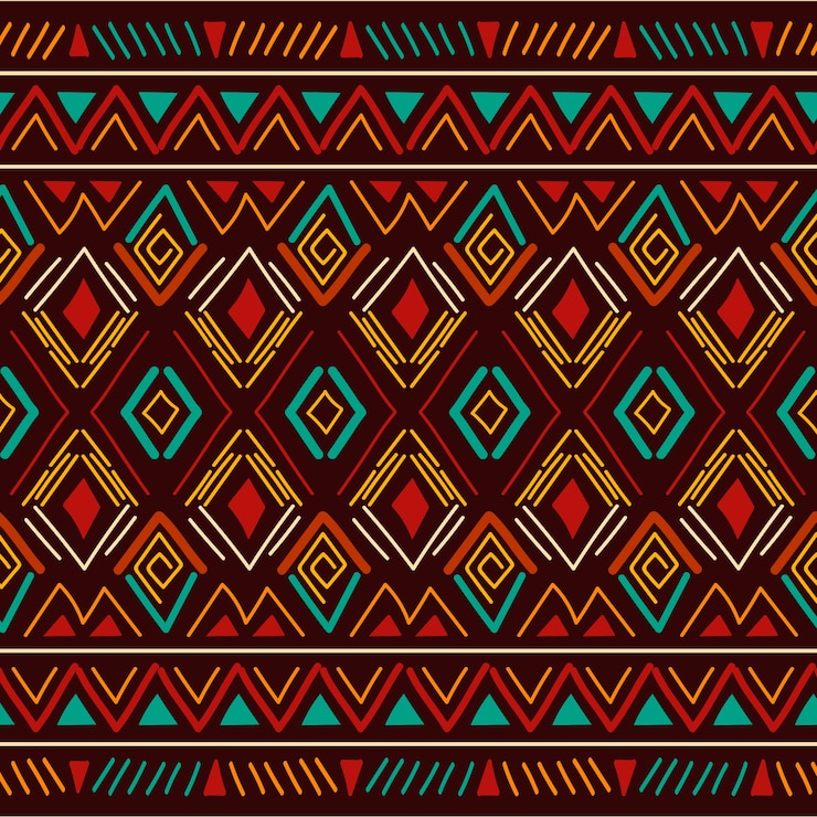 Vecteur gratuit conception de modèle africain plat