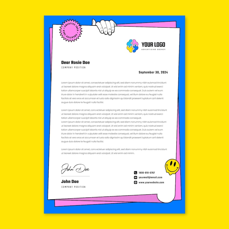 Vecteur gratuit conception de modèle d'agence de publicité