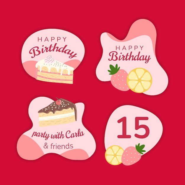 Conception De Modèle De Badges D'anniversaire