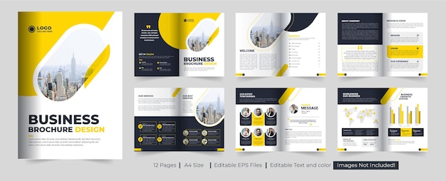 Conception de modèle de brochure et conception de mise en page de modèle de brochure d'entreprise
