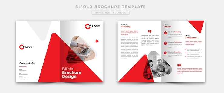 Vecteur gratuit conception de modèle de brochure d'entreprise à deux volets