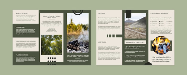 Conception De Modèle De Brochure De Prévention Des Incendies De Forêt