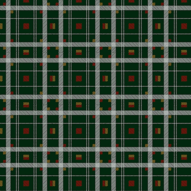 Conception De Modèle à Carreaux De Noël Plat