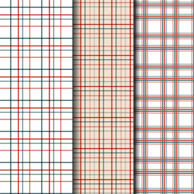 Vecteur gratuit conception de modèle à carreaux de noël plat