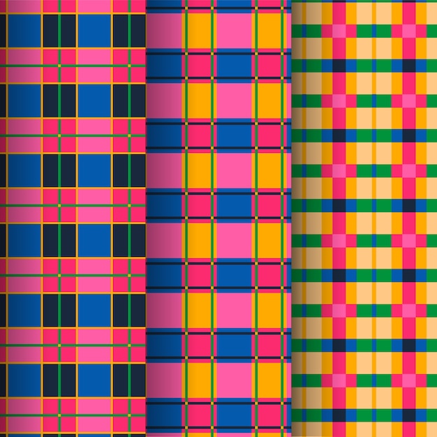 Conception de modèle à carreaux de Noël plat