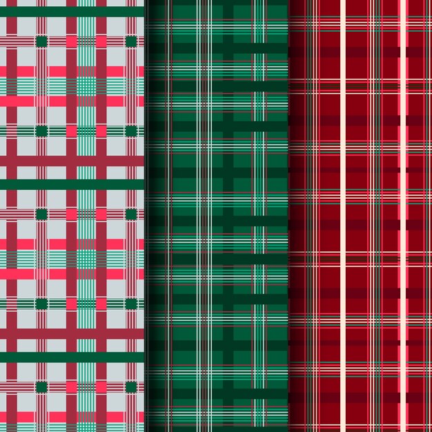 Conception de modèle à carreaux de Noël plat