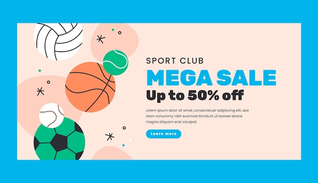 Vecteur gratuit conception de modèle de club de sport