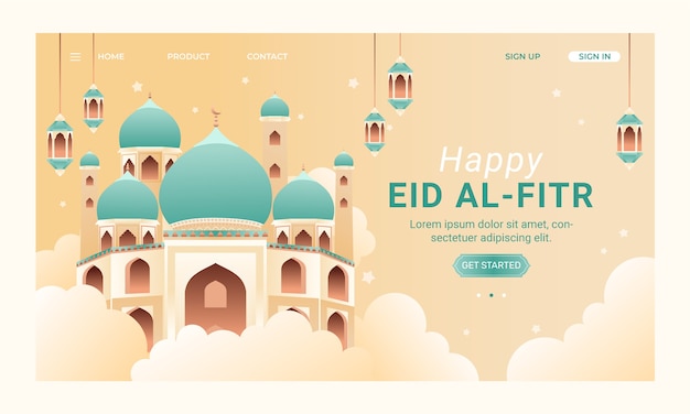 Conception De Modèle Dégradé Eid Al-fitr