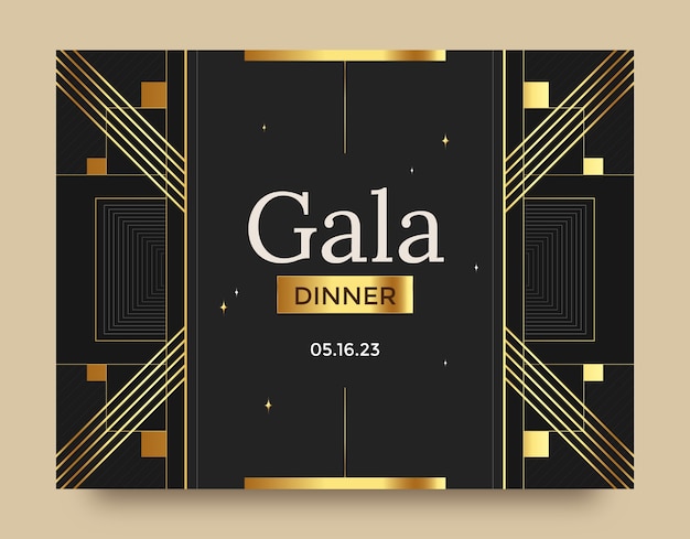 Conception De Modèle De Dîner De Gala De Luxe