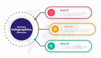 Vecteur gratuit conception de modèle infographique affaires moderne arbre étapes