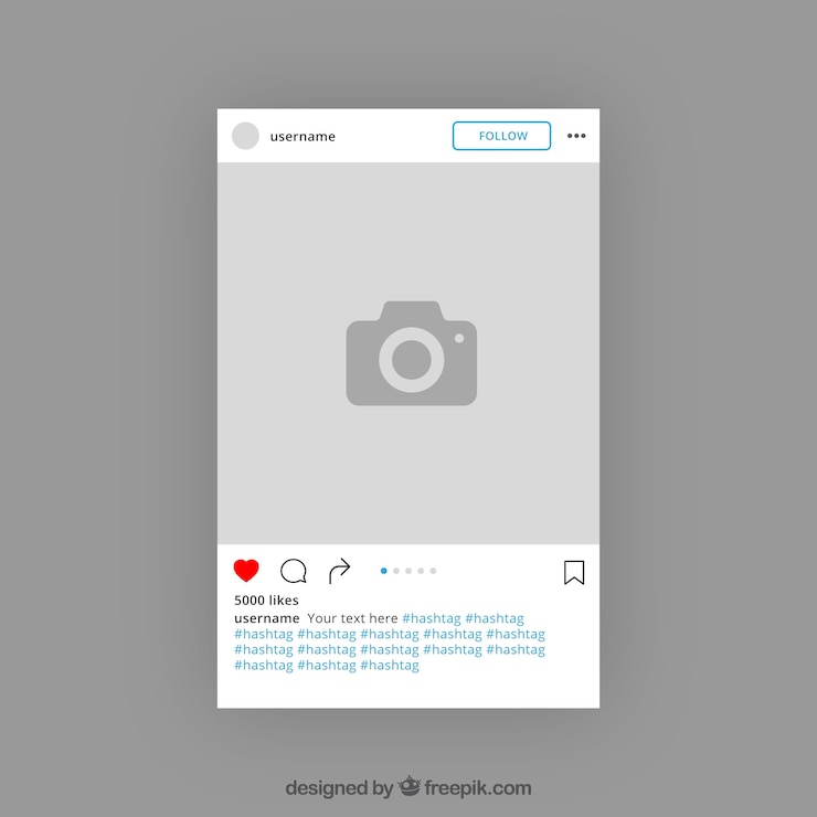 Vecteur gratuit conception de modèle instagram