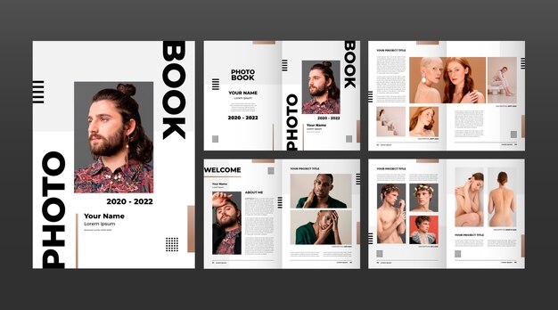 Conception de modèle de livre photo dégradé