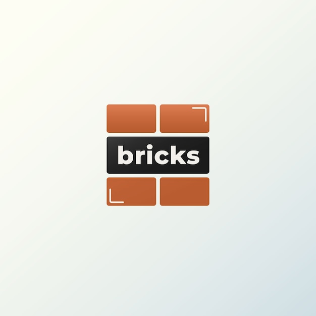 Vecteur gratuit conception de modèle de logo de brique