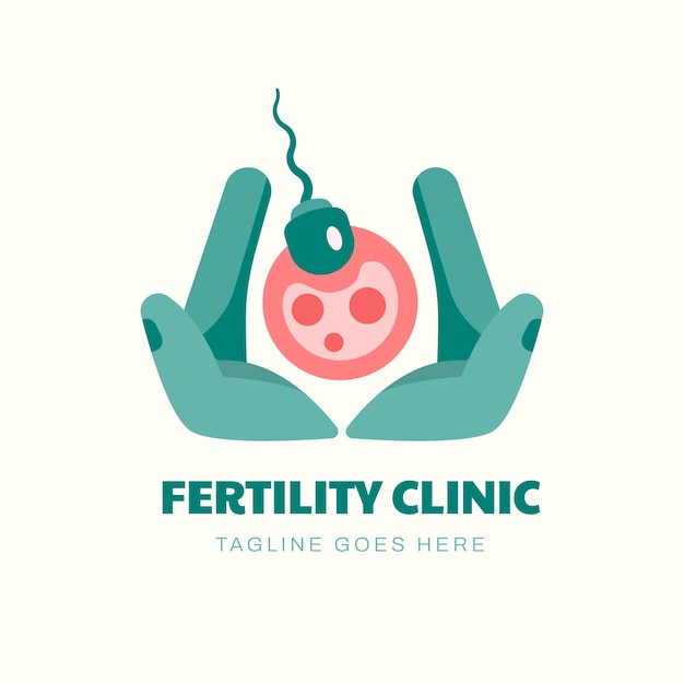 Vecteur gratuit conception de modèle de logo de clinique de fertilité