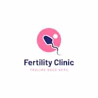 Vecteur gratuit conception de modèle de logo de clinique de fertilité