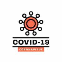 Vecteur gratuit conception de modèle de logo de coronavirus