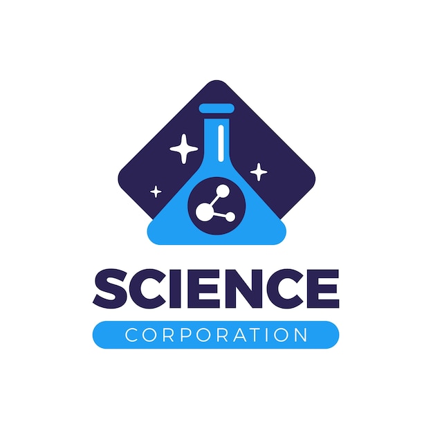 Vecteur gratuit conception de modèle de logo scientifique