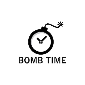 Conception de modèle de logo de temps de bombe
