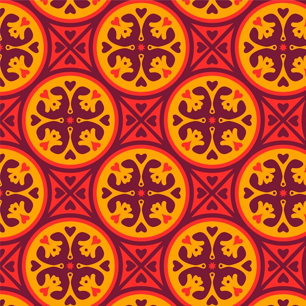 Conception de modèle de mosaïque géométrique plat