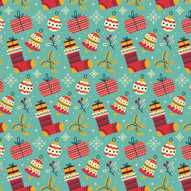Conception de modèle de noël plat