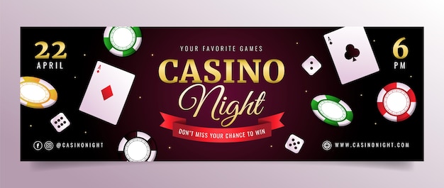 Vecteur gratuit conception de modèle de nuit de casino