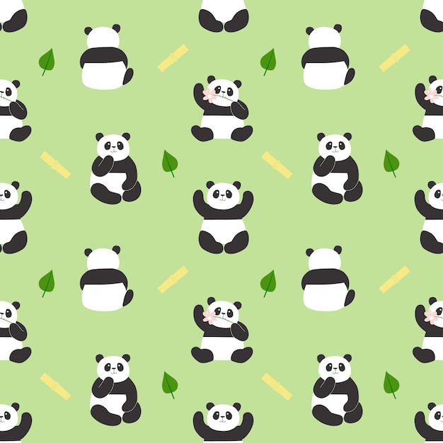 Vecteur gratuit conception de modèle de panda dessiné à la main