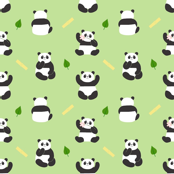 Vecteur gratuit conception de modèle de panda dessiné à la main