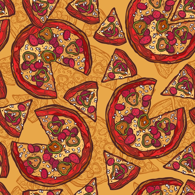 conception de modèle de Pizza