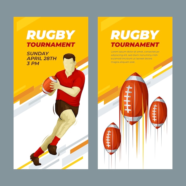 Vecteur gratuit conception de modèle de rugby