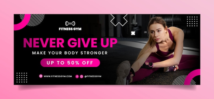 Vecteur gratuit conception de modèle de salle de sport