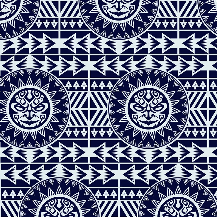 Vecteur gratuit conception de modèle de tatouage maori design plat
