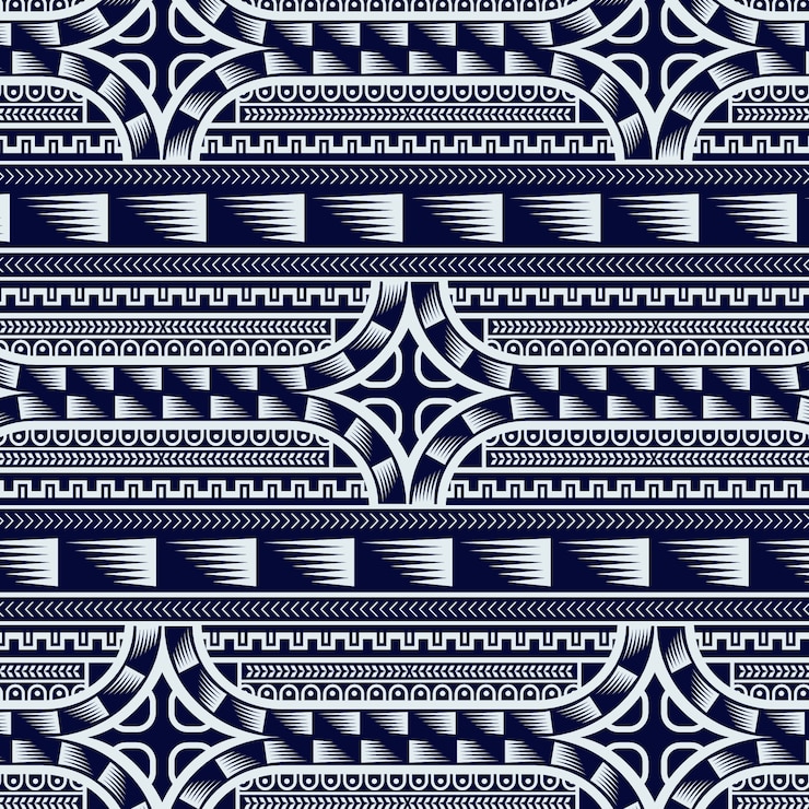 Vecteur gratuit conception de modèle de tatouage maori design plat