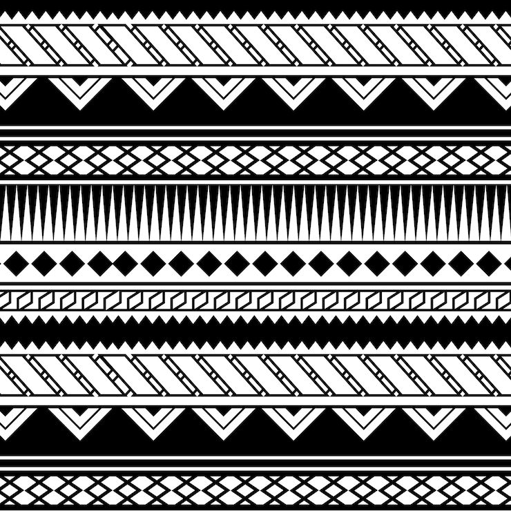 Vecteur gratuit conception de modèle de tatouage maori dessiné à la main