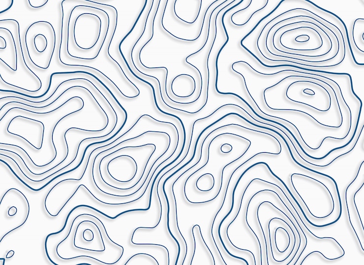 Vecteur gratuit conception de modèle topographique avec des ombres