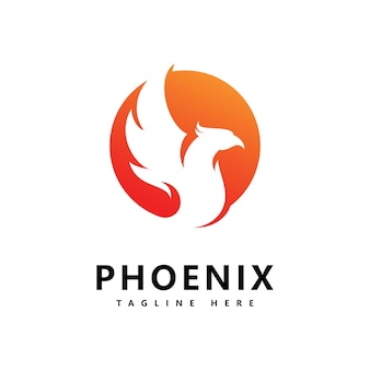 Conception de modèle de vecteur de logo phoenix