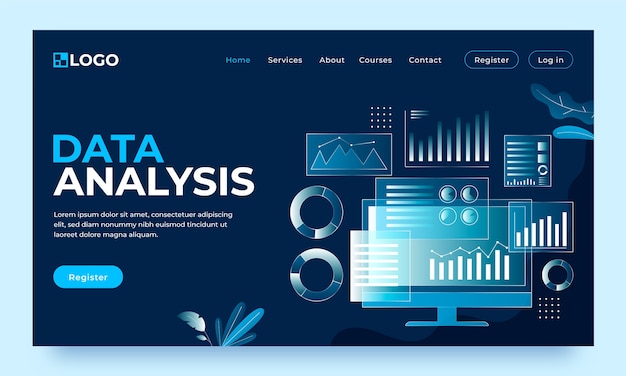 Vecteur gratuit conception de modèles d'analyse de données