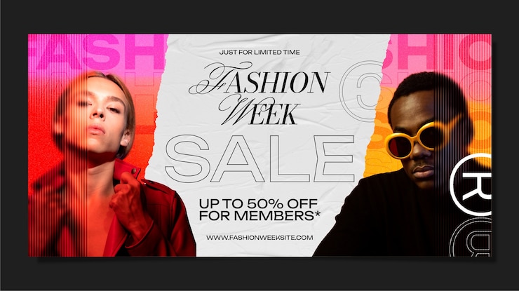 Vecteur gratuit conception de modèles pour la semaine de la mode