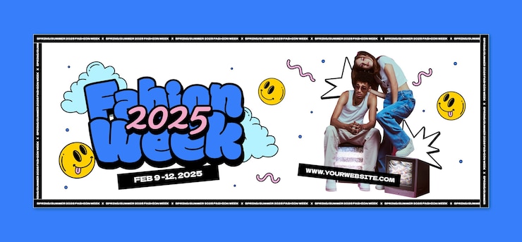 Vecteur gratuit conception de modèles pour la semaine de la mode