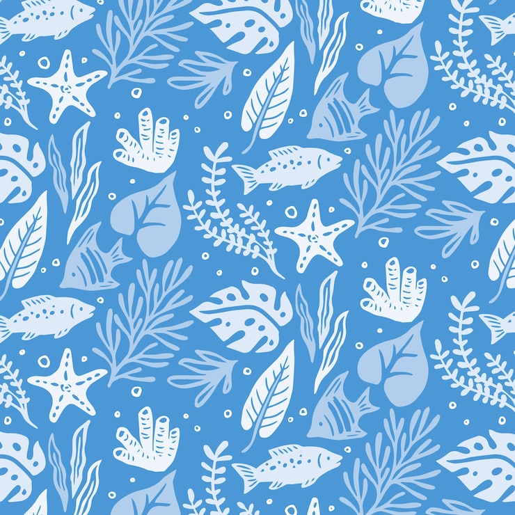 Vecteur gratuit conception de motif bicolore d'été design plat