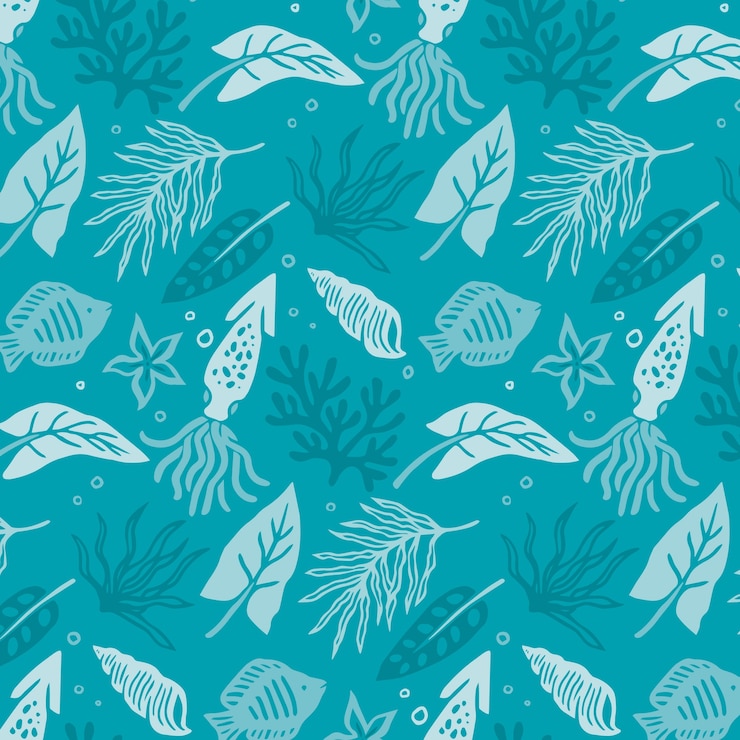 Vecteur gratuit conception de motif bicolore d'été design plat