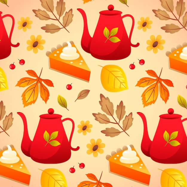 Vecteur gratuit conception de motif dégradé pour la célébration de la saison d'automne