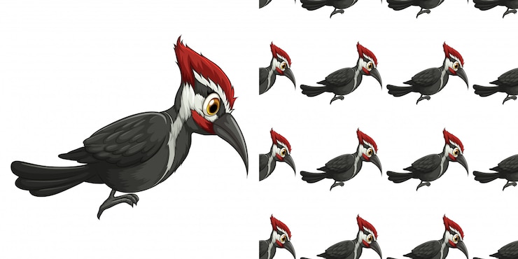 Vecteur gratuit conception avec motif transparent pic mignon
