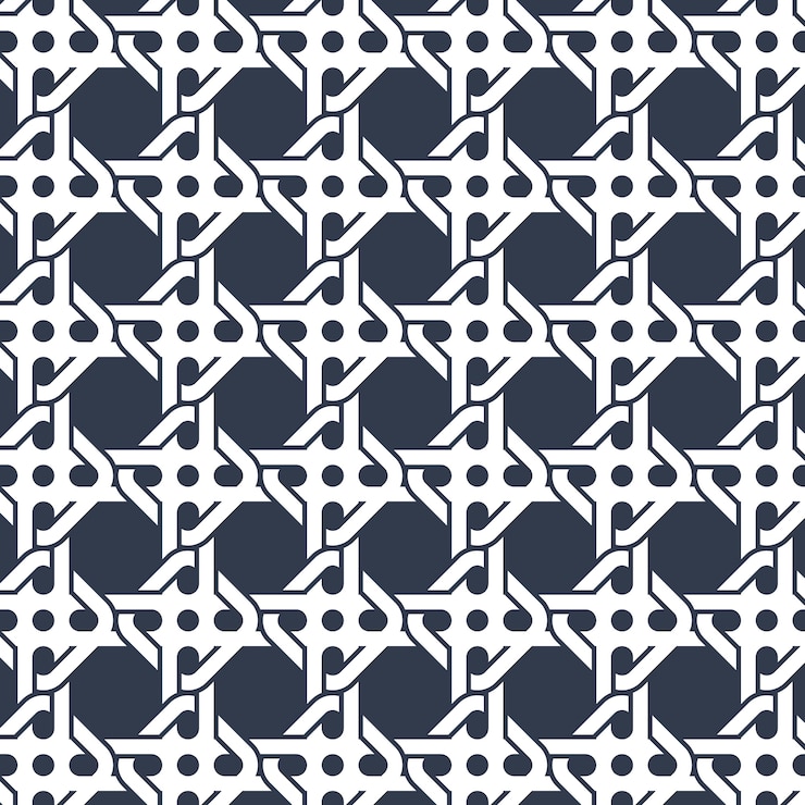 Vecteur gratuit conception de motif en treillis design plat
