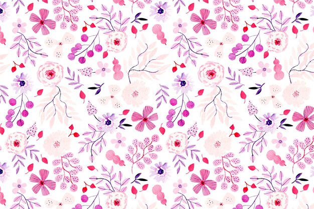 Conception de motifs floraux aquarelle