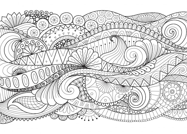 Conception ornementale dessinée à la main