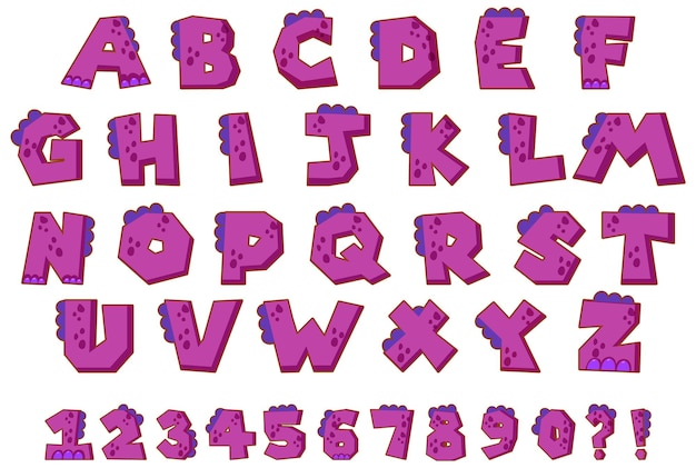 Conception de polices pour les alphabets et les chiffres anglais