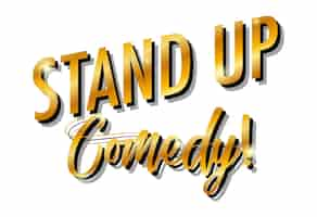 Vecteur gratuit conception de polices stand up comedy