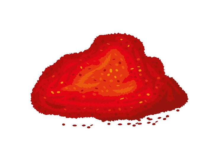 Vecteur gratuit conception de poudre de piment isolée